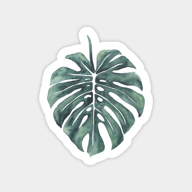Simple monstera leaf Sticker by gusstvaraonica